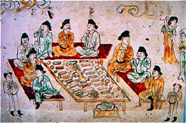 The mural in Shaanxi History Museum The mural in Shaanxi History Museum
