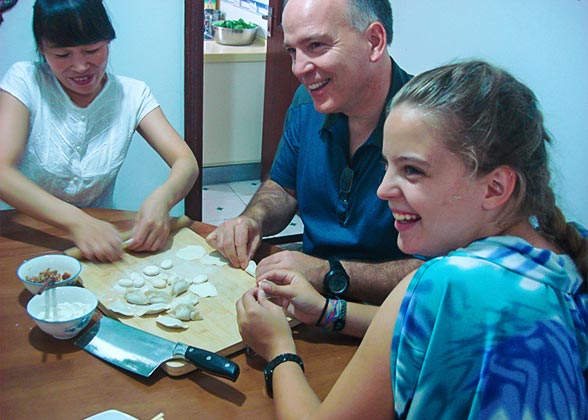 Our Guests Making Dumplings Our Guests Making Dumplings