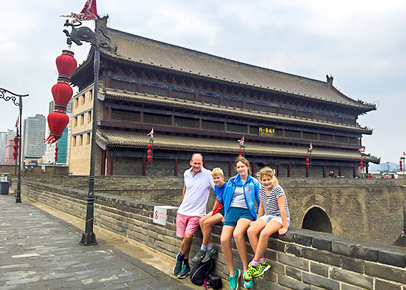 Our Guests at the City Wall