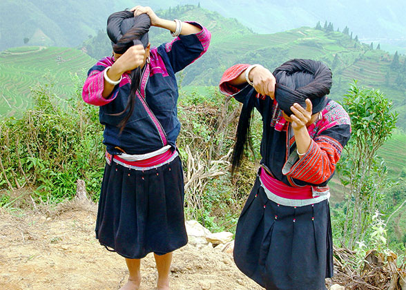 The Yao Women Knotting Their Hair