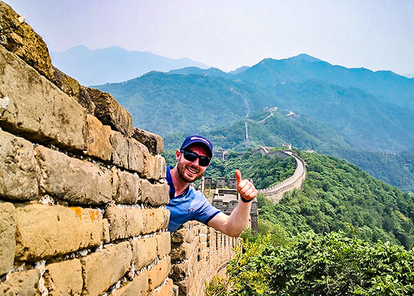 Our Guest on Mutianyu Great Wall
