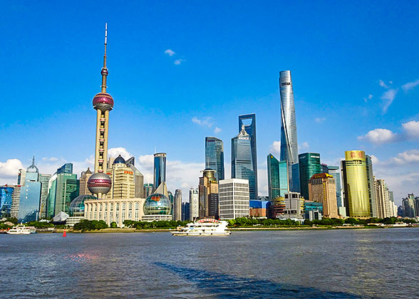 Shanghai Pudong Area Seen from the Bund