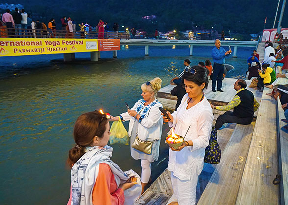Pray at the River Ganges