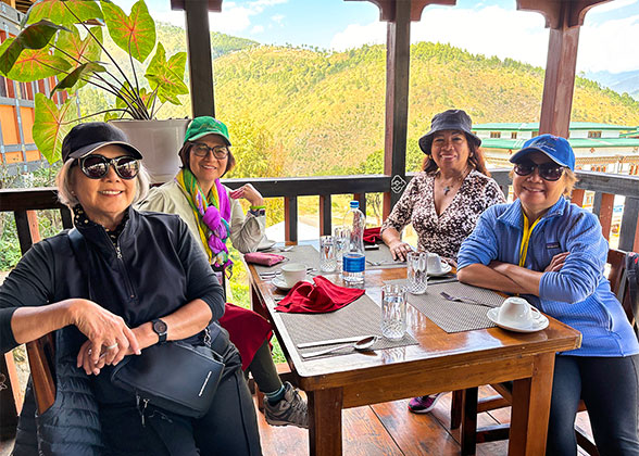 Our Guests at a Scenic Restaurant