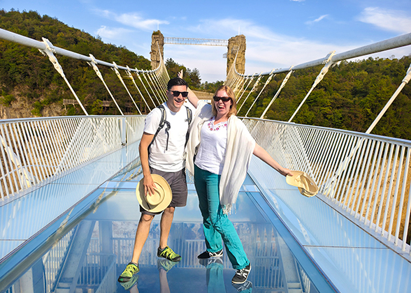 Glass Bridge in Zhangjiajie Grand Canyon
