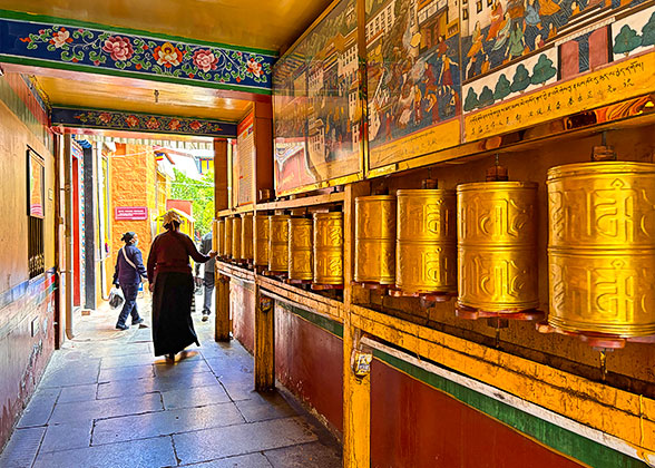 Prayer Wheels at the Tibetan Temple