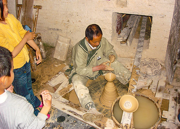 Artisans Making Porcelain at Ancient Kiln