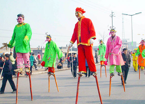 Local Festival Parade in Pingyao