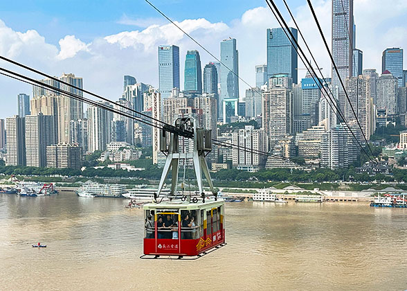 Cableway across Yangtze River