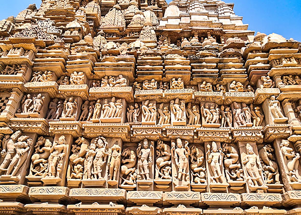 Beautiful Carvings of Khajuraho Temple