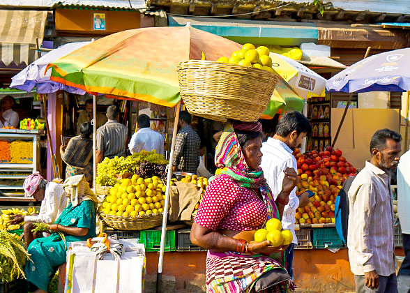Local Wet Market in India
