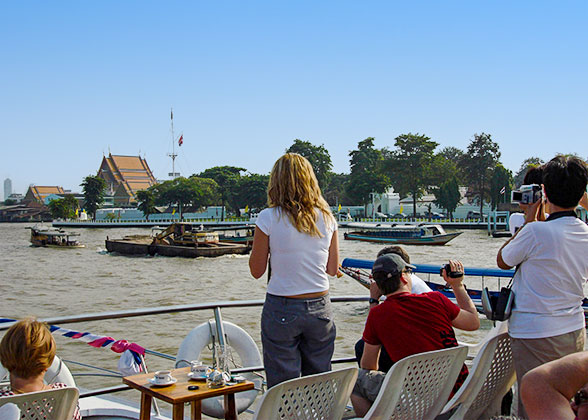 Chao Phraya River by Ferry to Visit Wat Arun