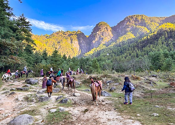 People Hiking in Taktsang