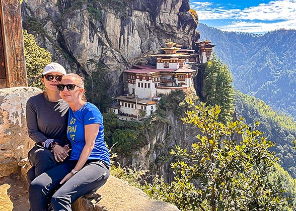 Tourists in Taktsang