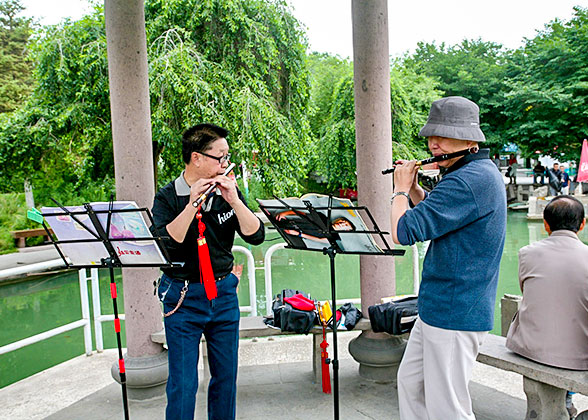 Local People Enjoying Leisure Time in the Park
