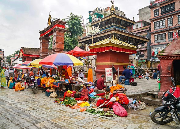 Streetscape in Katmandu Streetscape in Katmandu
