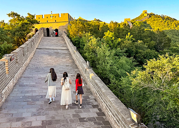 Mutianyu Great Wall under the Sunset