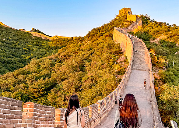 Mutianyu Great Wall under the Sunset