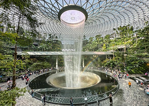 Iconic Rain Vortex at Jewel Changi Airport Iconic Rain Vortex at Jewel Changi Airport