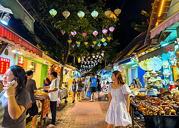 Neon-lit Night Market