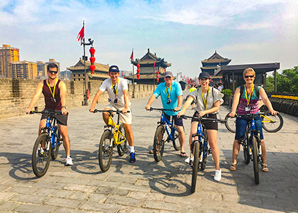 Cycling on Xian City Wall