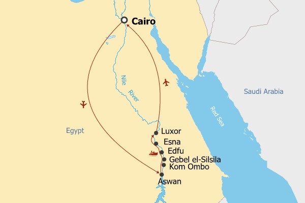 12 Days Luxury Dahabiya Nile Cruise & Egypt Pyramids Tour