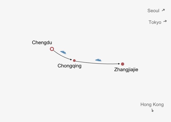 Adventure Through China’s Heartland Itinerary Map Adventure Through China’s Heartland Itinerary Map