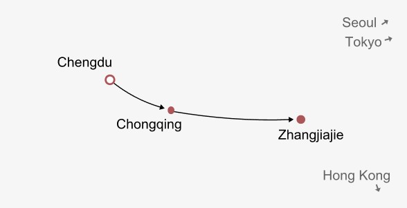 Adventure Through China’s Heartland Itinerary Map
