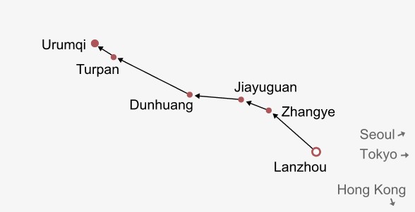 Silk Road Pilgrimage Itinerary Map