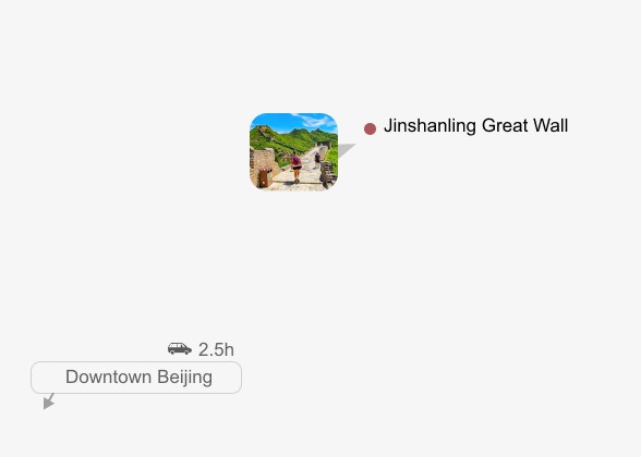 Private Jinshanling Great Wall Tour, No Shopping Itinerary Map Private Jinshanling Great Wall Tour, No Shopping Itinerary Map