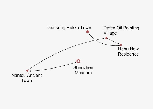 1 Day Shenzhen Cultural Tour Itinerary Map 1 Day Shenzhen Cultural Tour Itinerary Map