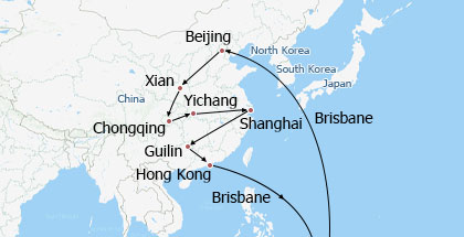 tours from australia to china