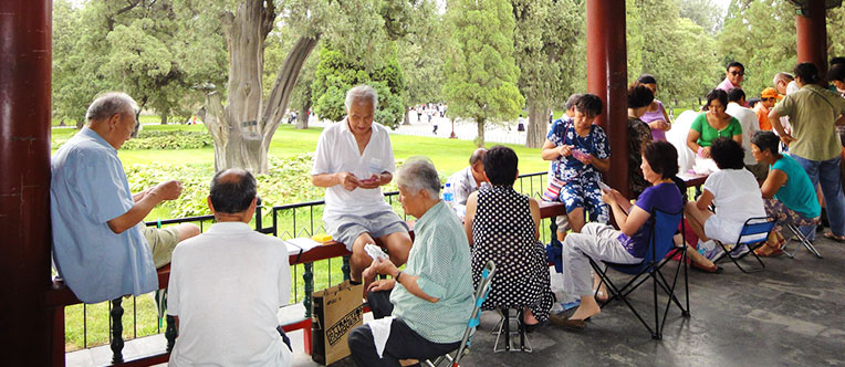 一个很好的机会与当地人民近距离在天坛