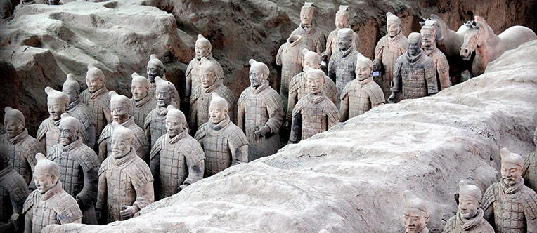 The life-sized terracotta warriors of 2,200 years ago