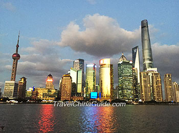 Shanghai Bund at sunset