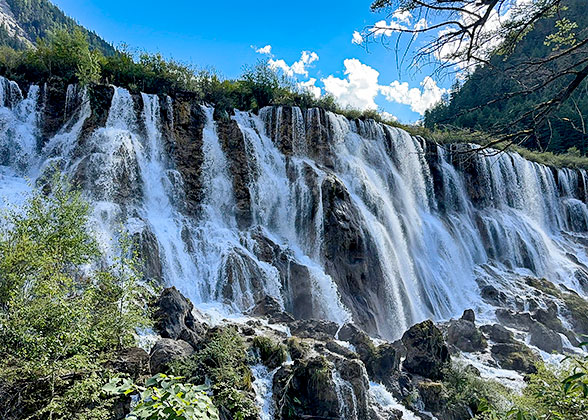 The waterfalls in Jiuzhaigou