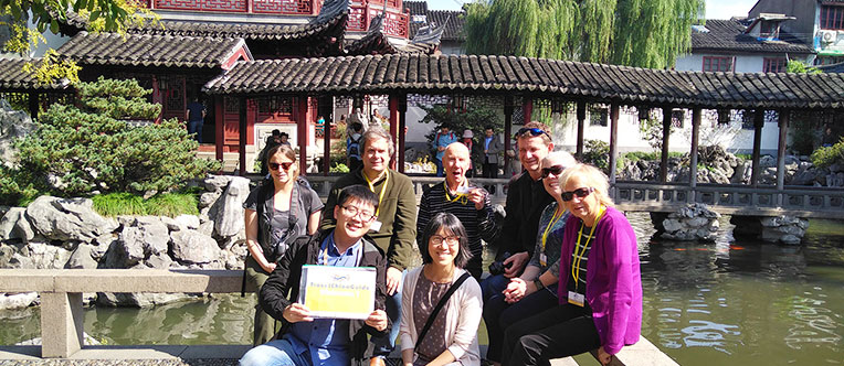 Our guests visiting the graceful Yu Garden