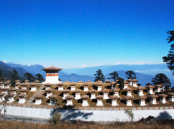 Overlooking the Himalayas from Dochula Pass