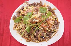 Cold Beef with Bean Sprouts and Tofu