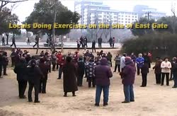 Locals Doing Exercises on the Site of East Gate