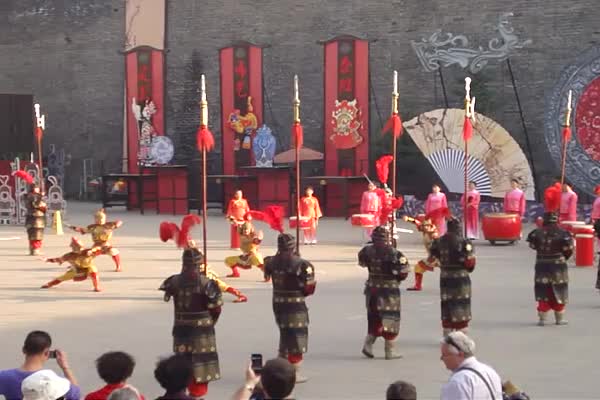 A performance at the South Gate of the Xian City Wall