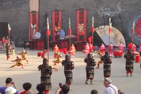 A performance at the South Gate of the Xian City Wall