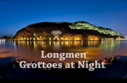 Longmen Grottoes at night