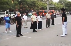 Foreigners Learning to Play Shadow Boxing