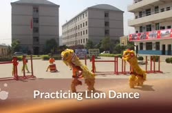 Practicing Lion Dance