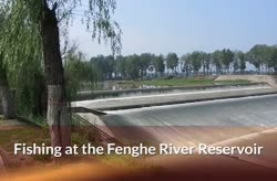 Fishing at the Feng River Reservoir, Xian