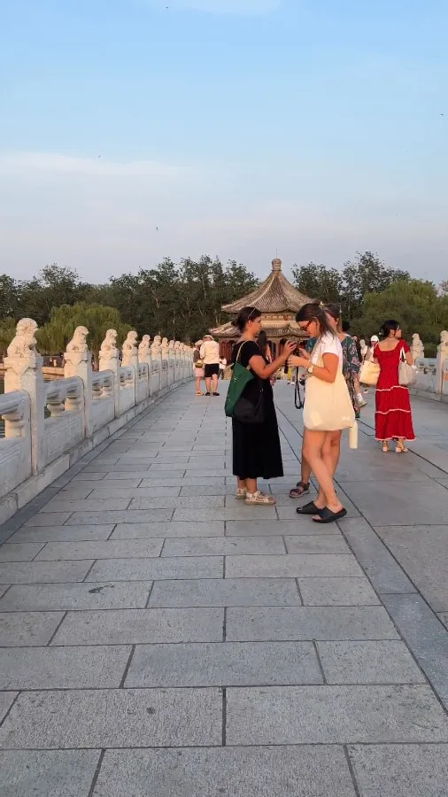 Strolling on Seventeen-Arch Bridge, Summer Palace