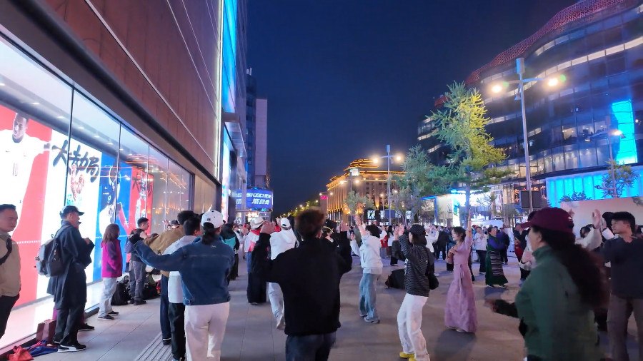Locals Dancing on the Street, Beijing