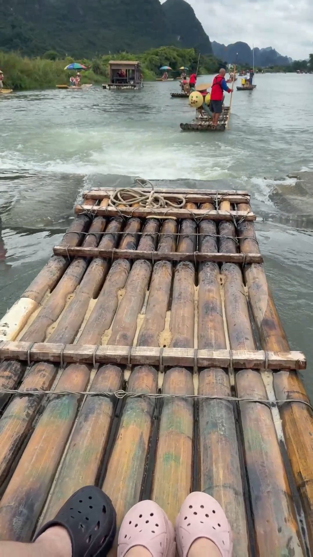 Bamboo Rafting from the First-person Perspective