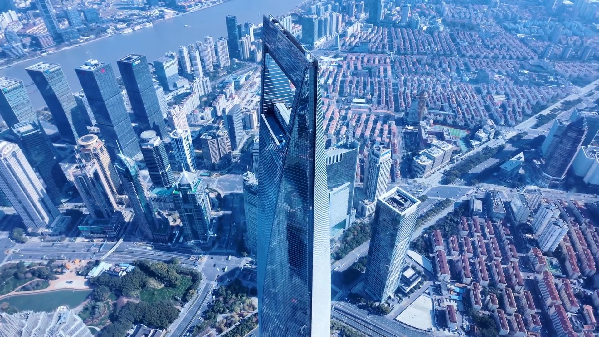 Overlooking from Shanghai Tower